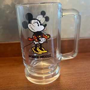 Minnie Mouse Glass Mug - Walt Disney Productions